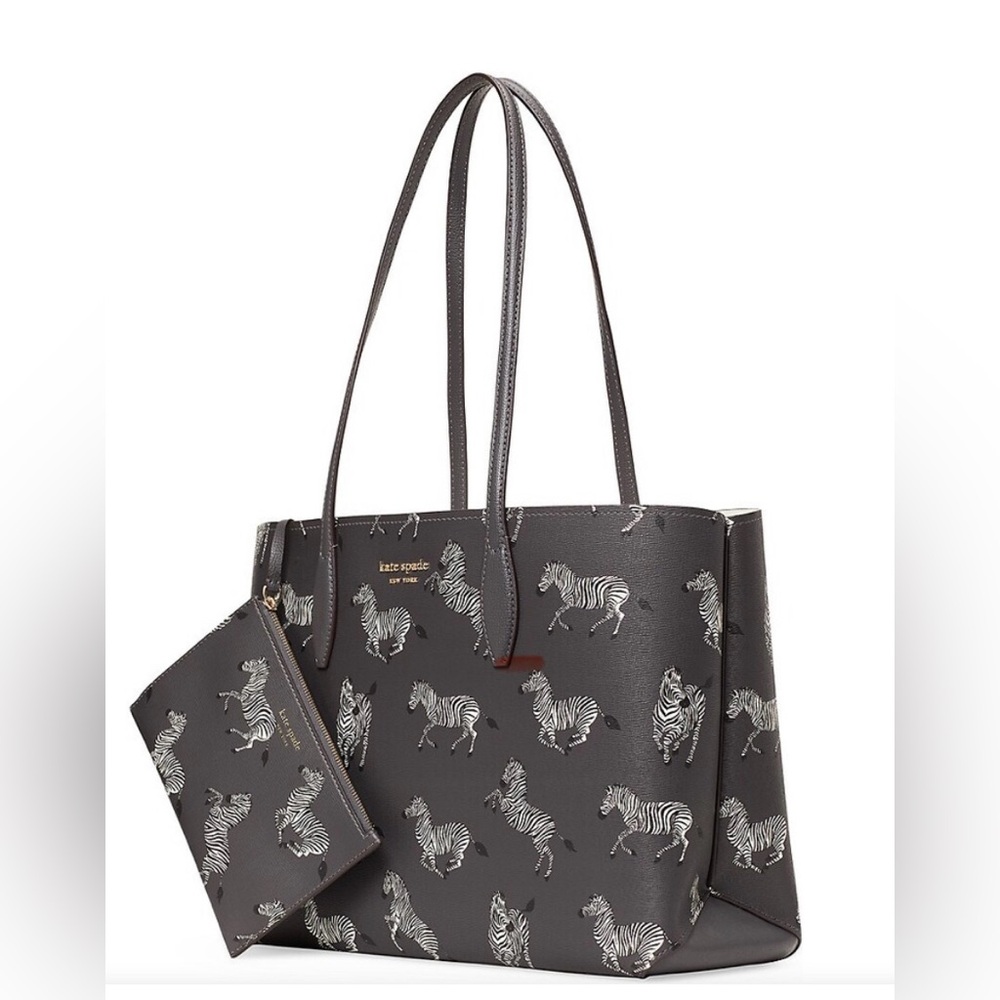 Kate Spade Dancing Zebras Tote with Wristlet